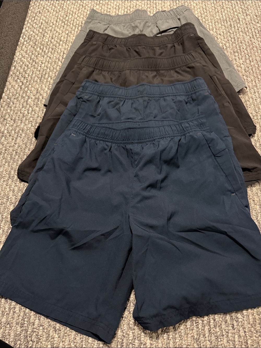 Boy’s Elastic Waist Active Shorts - Navy, Black, Gray